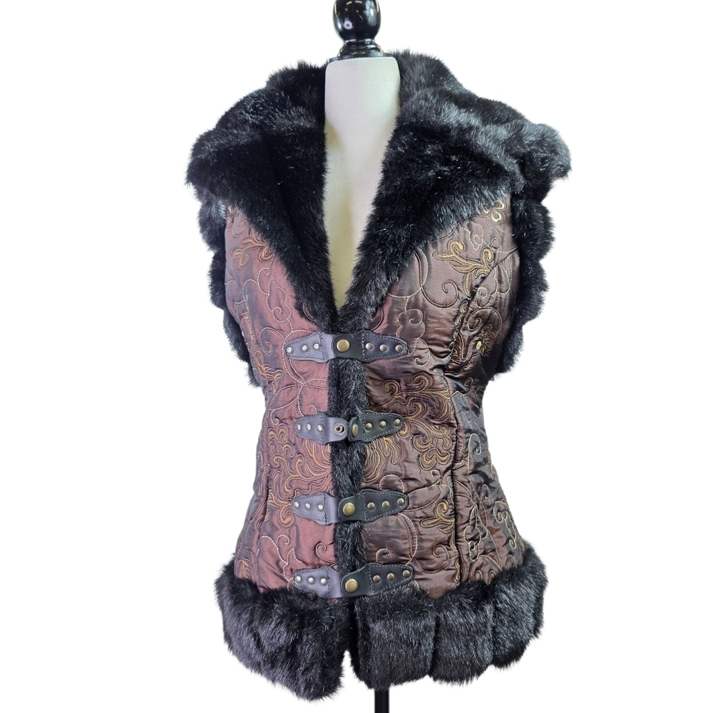 Anne Larochelle faux fur padded vest